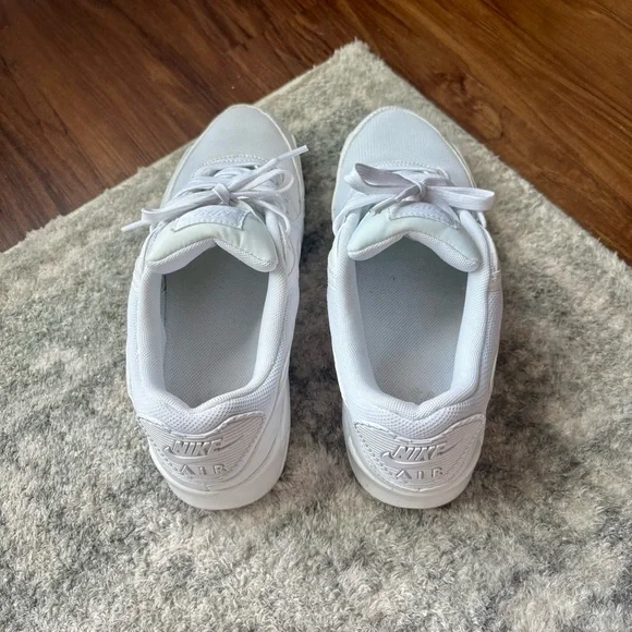 Nike Air Max 90 Women’s All White Sneakers - Picture 3 of 7